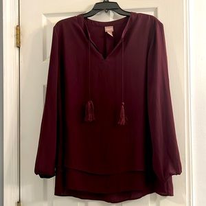 Chicos burgundy blouse